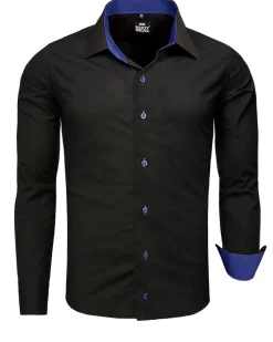 Beales kauluspaita - Musta/Sininen