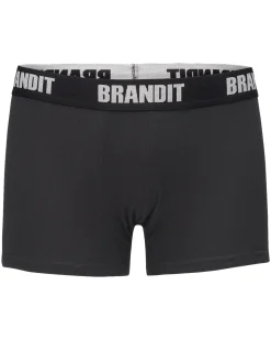 Brandit logo bokserit 2-pack - Musta & Musta