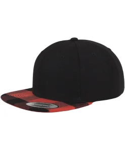 Flanelli snapback - Musta/Punainen