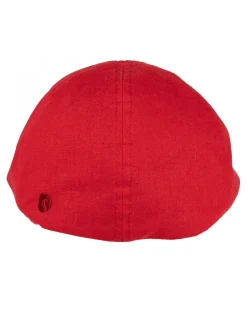 Macon 56 gen linen flat cap - Punainen