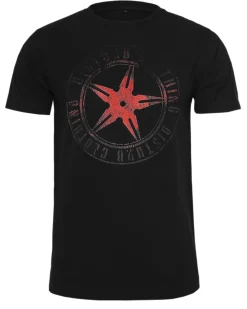 Original red throwing star t-paita - Musta
