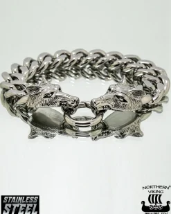 Steel Chain Wolf Head rannekoru - Teräs