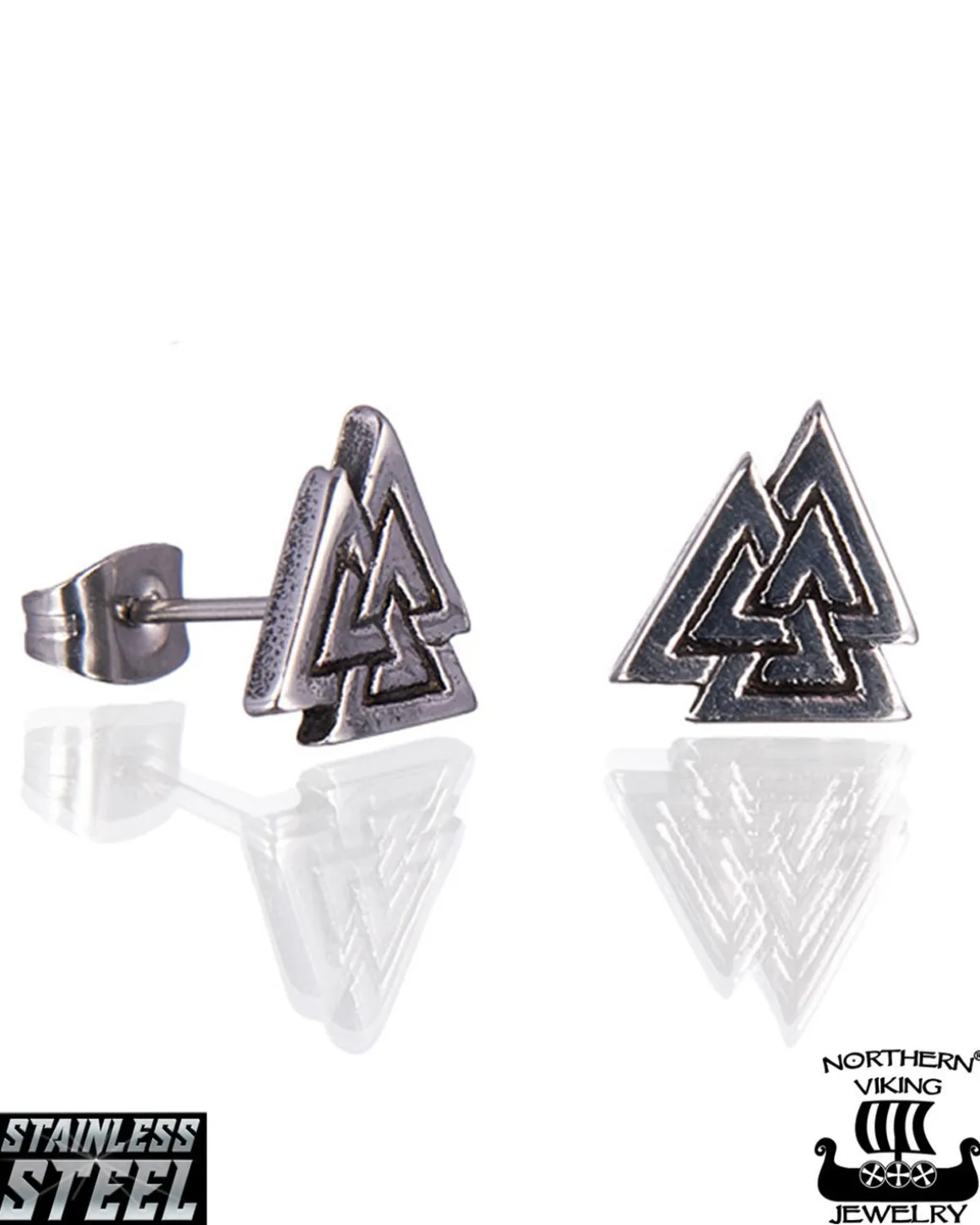Steel Valknut korvakorut - Teräs