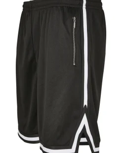 Stripe mesh shortsit - Musta/Valkoinen