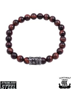 Tiger Eye Runes rannekoru - Ruskea